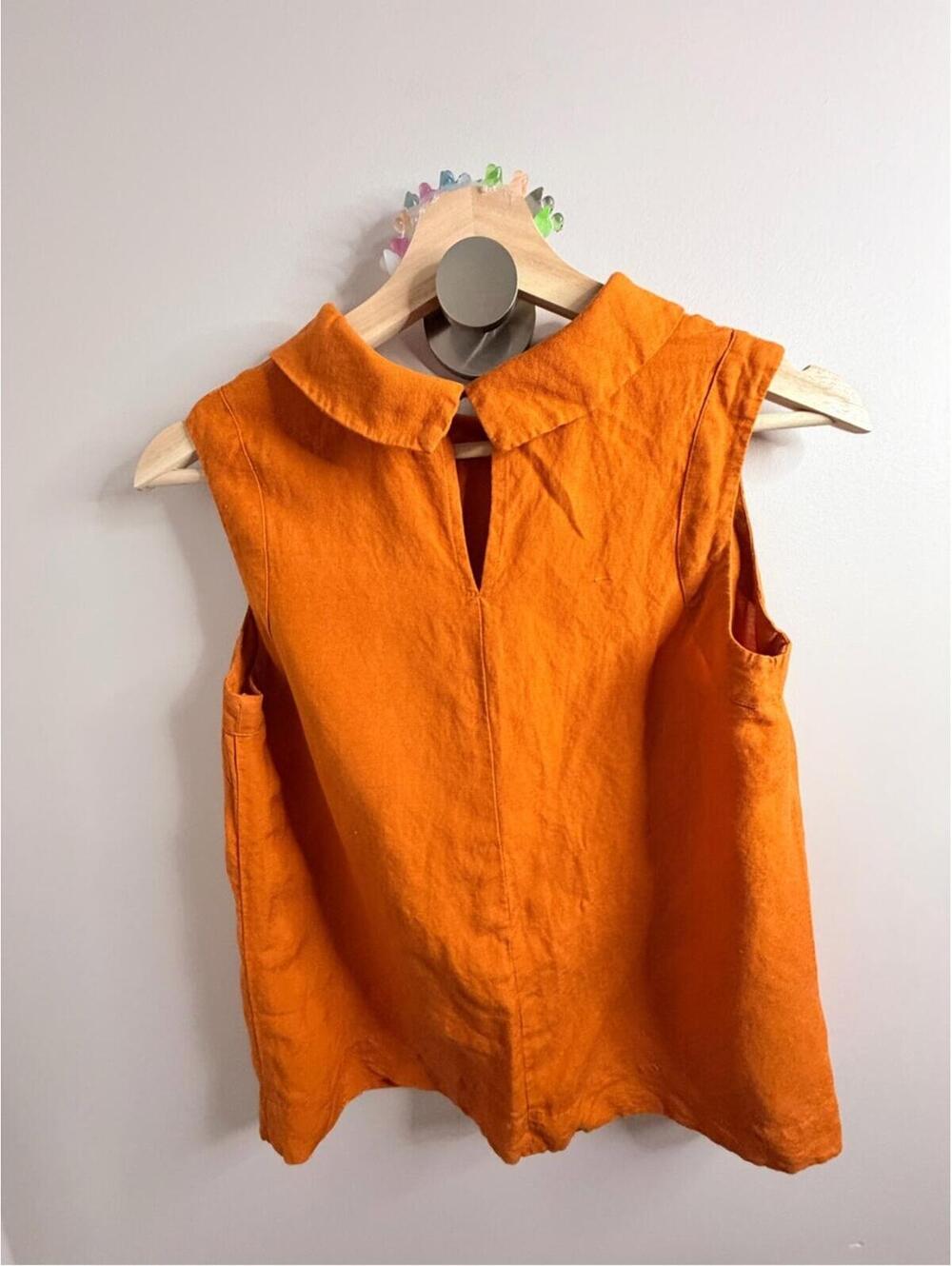 Ann Taylor Bright Orange Sleeveless Cowl-Neck Tank - Picture 5 of 5